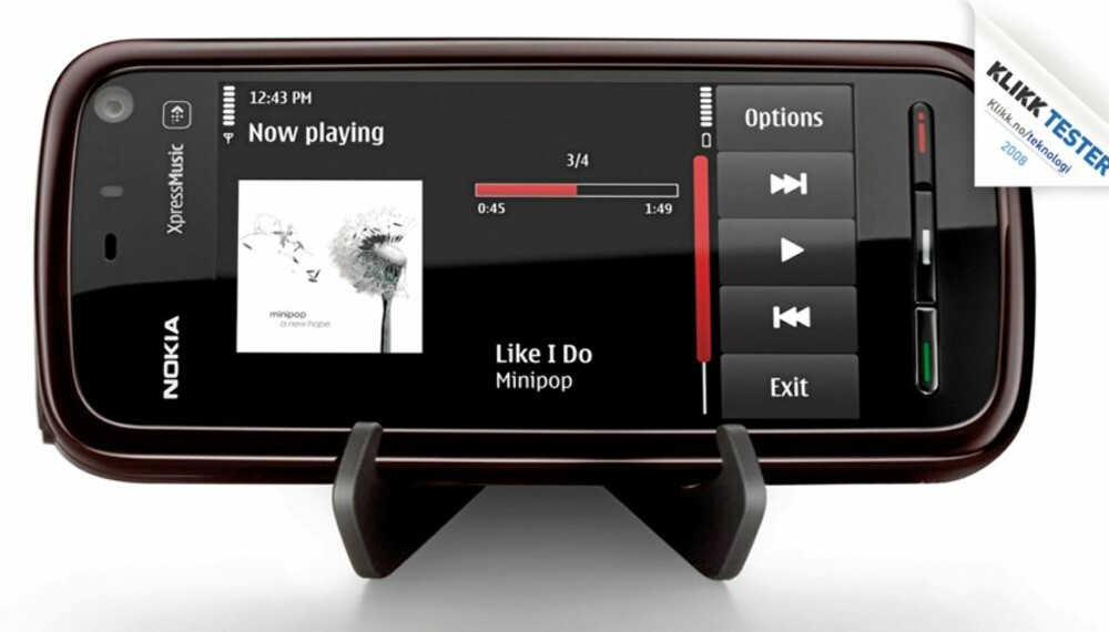 Nokia 5800 XpressMusic er Nokias første mobil med heldekkende berøringsskjerm.