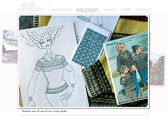 SKISSE: Flinke til å tegne er de også. Her en printscreen fra nettsiden til Arne & Carlos. Inspirasjon og tegning er en del av arbeidshverdagen.
