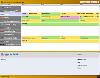 EPG: Zattoo byr også på en god elektronisk programguide.