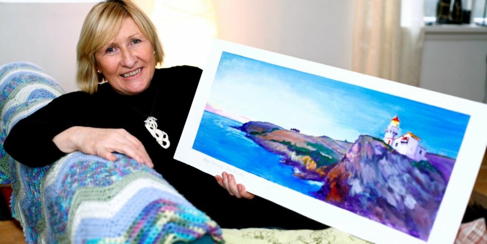Colleen Anne Watkins har selv malt dette landskapet fra sin barndoms kyster på New Zealand.