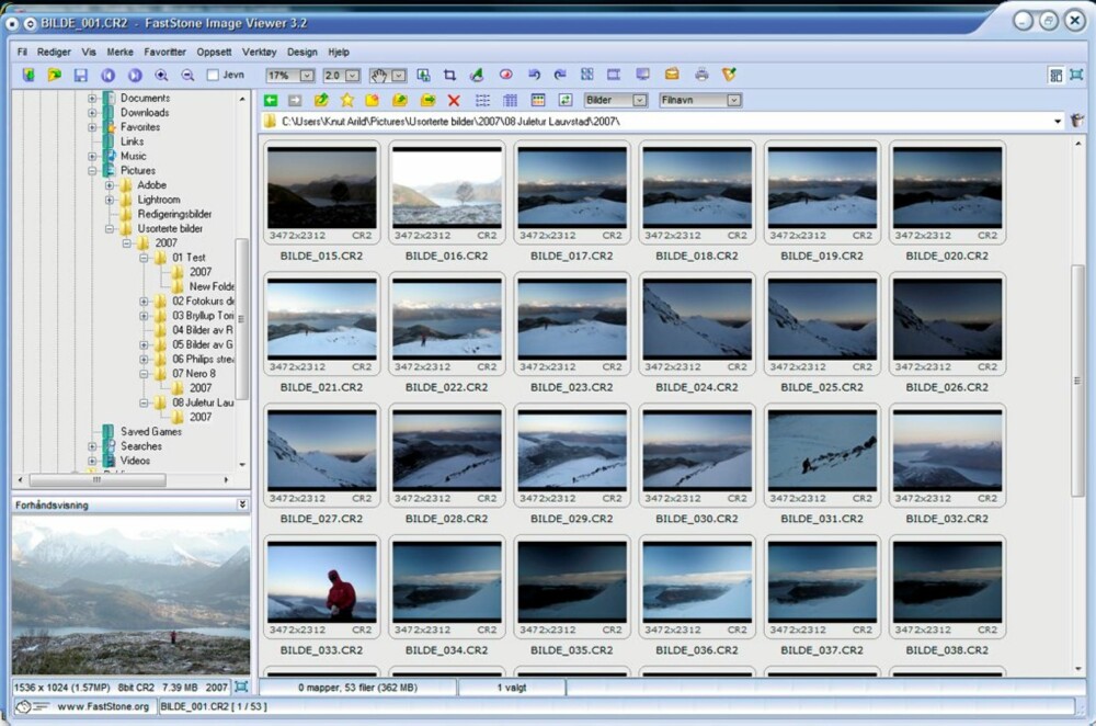 Programmer for sortering av bilder kan også brukes til enkel redigering.