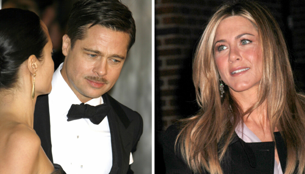 FORSVARER EKSEN: Brad Pitt forsvarer Jennifer Aniston, og mener mediene skaper dramaet mellom Brad, Angelina og Jennifer.
