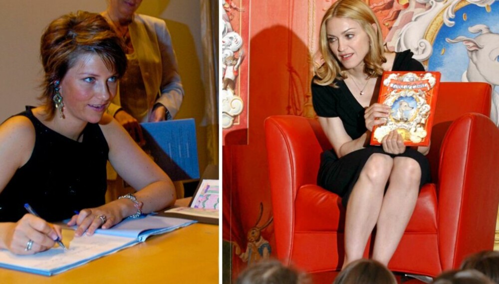 BOKDEBUTEN: Prinsesse Märtha Louise og Madonna deburterte som forfattere tidligere dette tiåret.