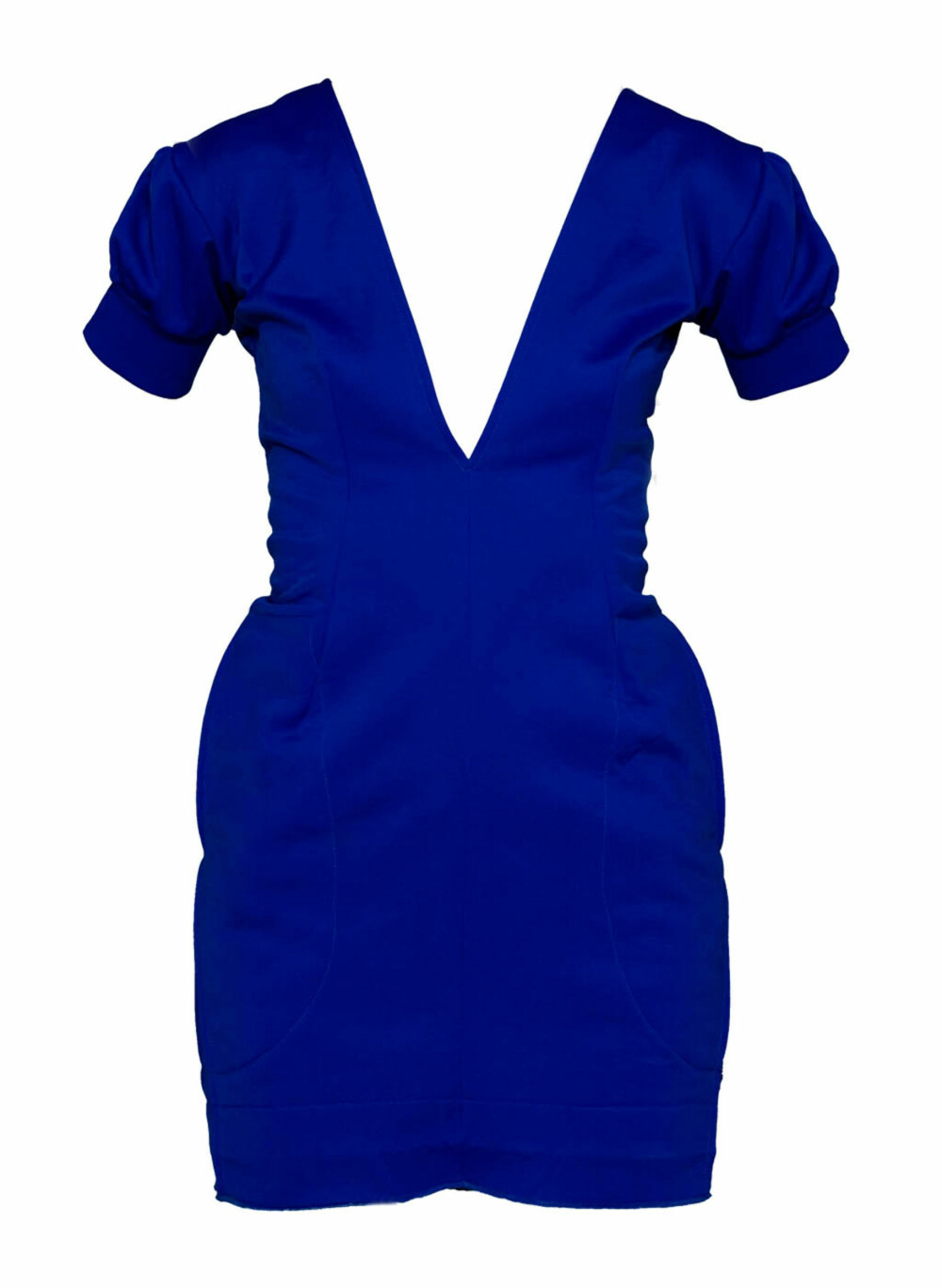 Slik skal den se ut! Blå kjole laget av joggebukse. Eller du kan kjøpe den fra 3rdhand/Alphaville, kr 1100.