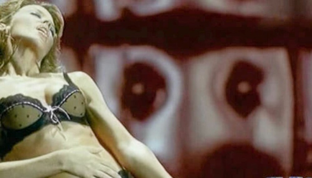 SEXY RIDETUR: Kylie Minogue i undertøyet tok innersvingen på alle andre kinoreklamer.