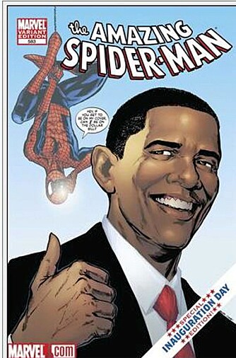 Barack er Spiderman-fan på sin hals.