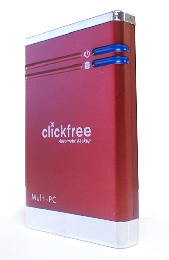 UTEN KLIKK: Clickfree finnes i flere versjoner. En versjon med harddisker i flere størrelser og en versjon, Clickfree Transformer, der programvaren ligger på en USB-kabel du kobler mellom PC-en og en ekstern harddisk.