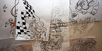 LITT AV HVERT: Tatoveringer er tegninger, festet til hud med nåler og blekk. Hos Kunst med puls liker de å blande stilarter. LITT AV HVERT: Tatoveringer er tegninger, festet til hud med nåler og blekk. Hos Kunst med puls liker de å blande stilarter.