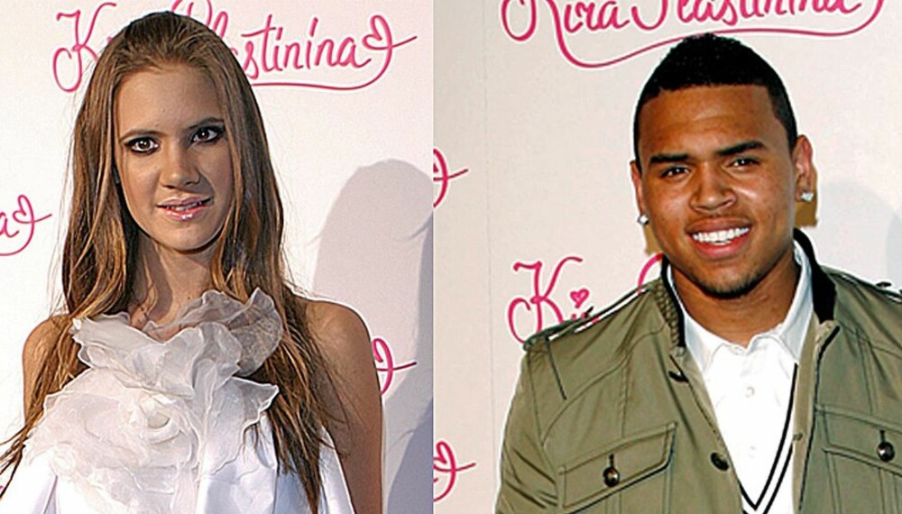 Den russiske designeren Kira Plastinina og rapperen Chris Brown skal ha hatt noe på gang.