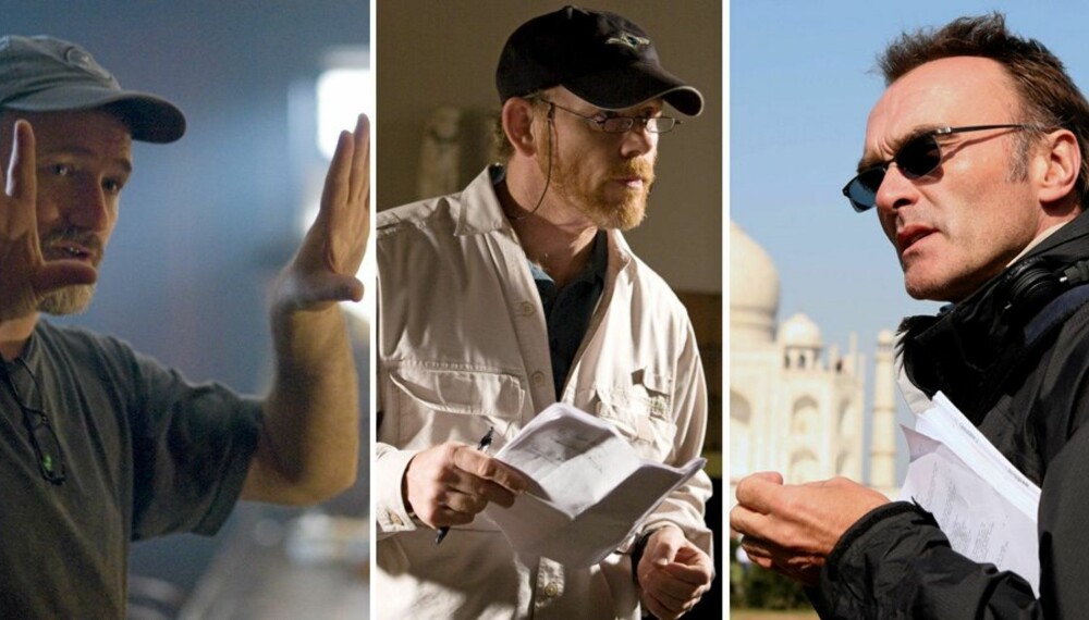 BESTE REGI: David Fincher (f.v.), Ron Howard og Danny Boyle er alle nominert i kategorien beste regi.