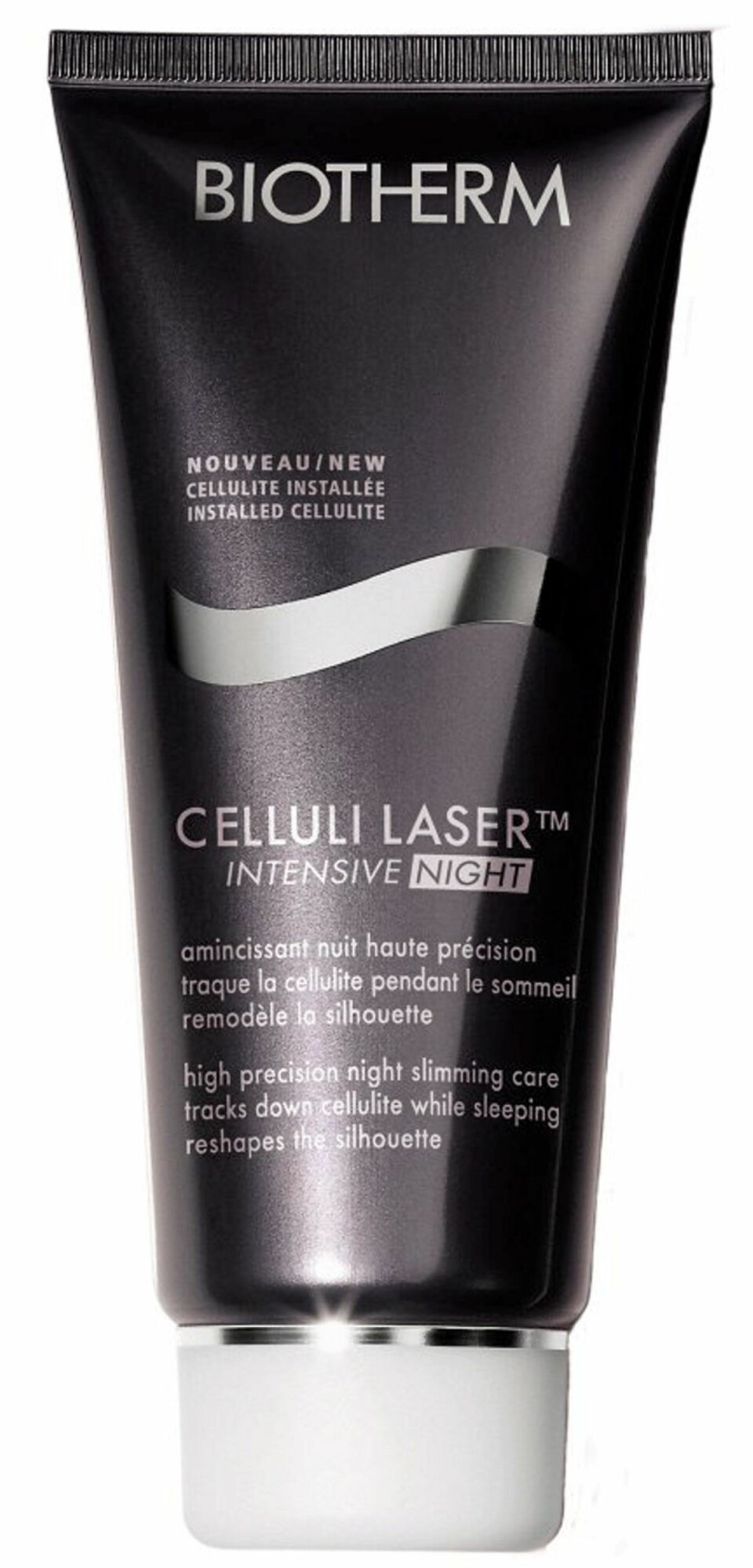FJERNER CELLULITTER: Biotherm Celluli Laser Intensive Night lover å fjerne cellulitter mens du sover.