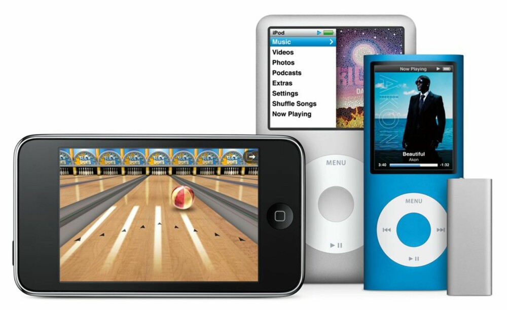 FAMILIEBILDE: Slik ser iPod-familien ut nå.