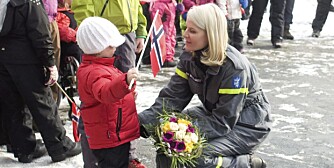 Kronprinsesse Mette-Marit besøkte Sivilforsvarets fjelløvelse på Vikafjell utenfor Voss i Hordaland torsdag.