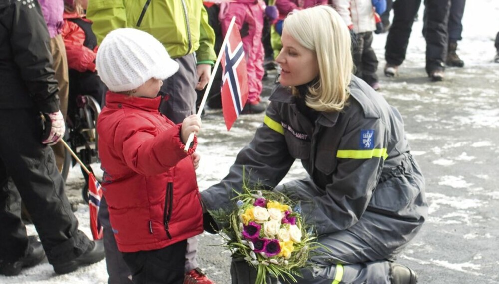 Kronprinsesse Mette-Marit besøkte Sivilforsvarets fjelløvelse på Vikafjell utenfor Voss i Hordaland torsdag.