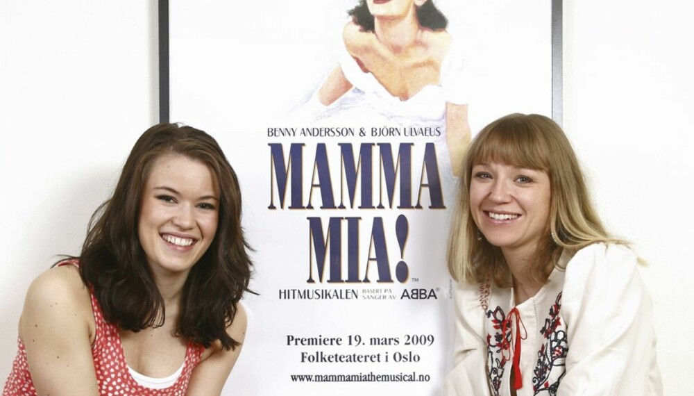 Heidi Gjermundsen Broch (t.h.) og Mari Lerberg Fossum skal spille henholdsvis mor og datter i den norske oppsetningen av Mamma Mia.