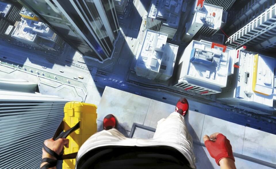 HØYDESKREKK: Mirror's Edge foregår i stor del på takene av høye skyskrapere.
