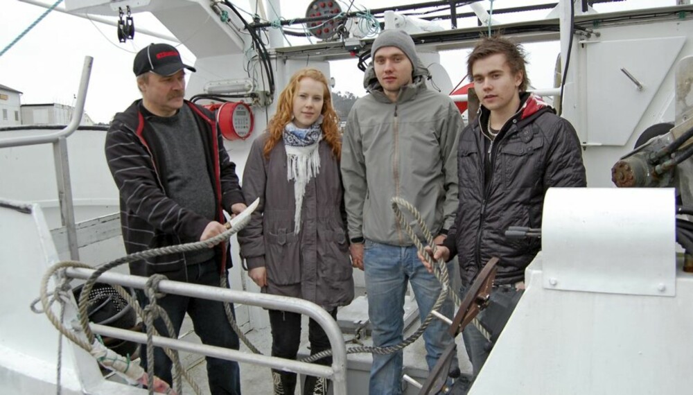 PRØVET FAMILIE: Fra venstre: Roy Ytterland, Randi Ytterland, Svein Helge Ytterland og Matias Ytterland skulle på fisketur i båten ¿Giskøy¿ 21. august 2007.