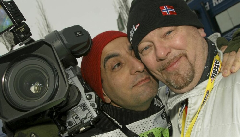 BILSPORTFOTOGRAF: Mohammed Alayoubi (t.v.) og Geir Schau sto bak NRKs Rallyskolen. Før Alayoubi begynte i NRK, arbeidet han i mange år som bilsportsfotograf i TV Media.