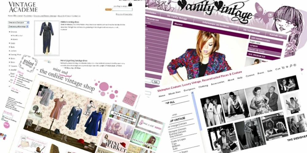 NETTKUPP: Kjøp særegne one-of-a-kind plagg ved å shoppe vintage. Her fra Shrimptoncouture.com, mintandvintage.com, vanityvintage.no og vintageacademe.com. NETTKUPP: Kjøp særegne one-of-a-kind plagg ved å shoppe vintage. Her fra Shrimptoncouture.com, mintandvintage.com, vanityvintage.no og vintageacademe.com.