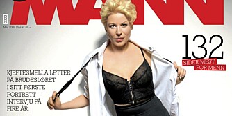 LETTKLEDD: En slank og sexy Anne-Kat. Hærland kaster klærne i magasinet Mann.