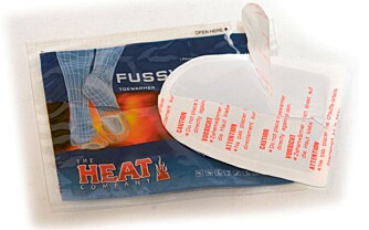 ADVARSEL: Produsenten advarer mot å bruke varmeputene direkte mot huden.