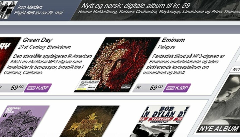Slik er Platekompaniets MP3-butikk