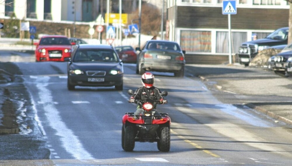 SHOPPER: En mopedregistrert ATV funker utmerket i urbant miljø. Den er lettkjørt og har drag nok til å holde tritt med trafikken. Den har også god plass og svært gode bagasjemuligheter. En perfekt shopper.