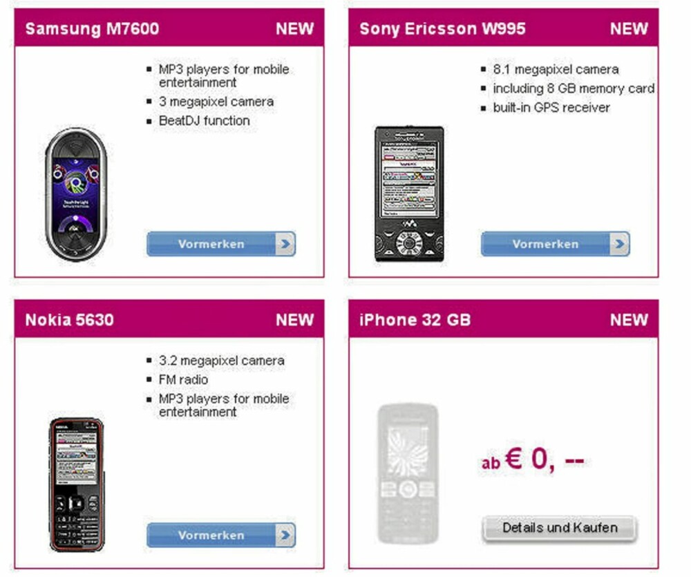 LANSERINGSGLIPP: Det østerrikske mobilselskapet T-Mobile annonserte for noen dager siden en ny iPhone. Og selv om annonsen raskt ble fjernet bekreftet den bare det de fleste tror, at det kommer en ny Iphone ganske snart.