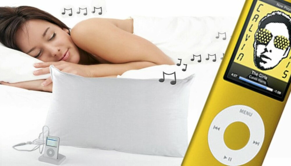 En drøm for druntere. Nå kan du vinne en iPod Nano og en pute med innebygget høyttaler.