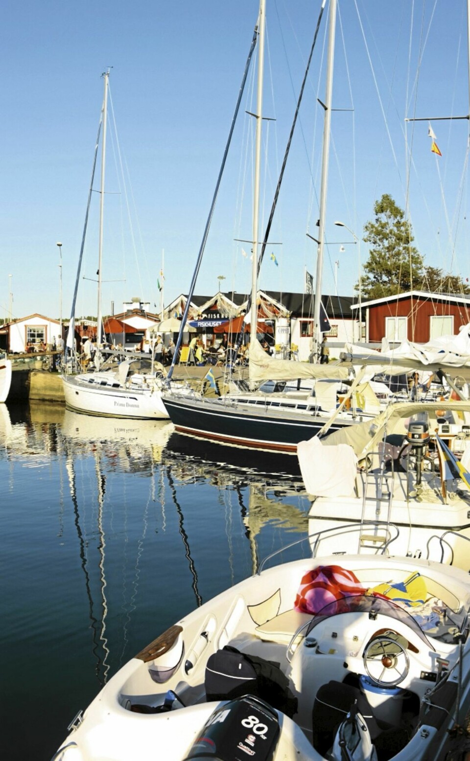 Blant båtene på brygga finner du den store sommerroen!