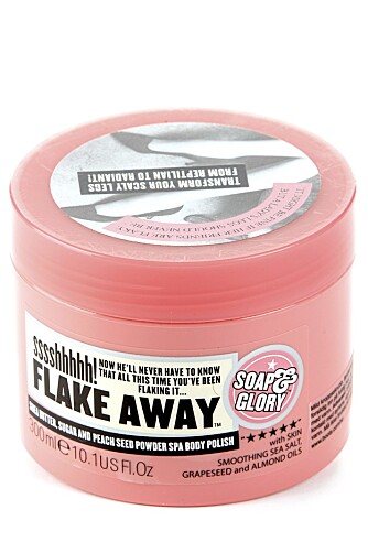 MILD OG GOD KROPPSSKRUBB: Soap & Glory Flake (kr 69). MILD OG GOD KROPPSSKRUBB: Soap & Glory Flake (kr 69).