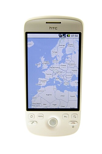 KART: Google Maps er en selvfølgelig del av HTC Magic og er nyttig selv om mobilen ikke har en trinn-for-trinn veiviser.