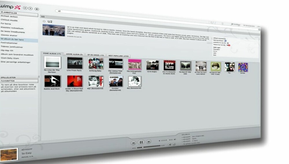 MER MUSIKK: Wimp er en ny musikktjeneste som skal konkurrere med Spotify og iTunes. MER MUSIKK: Wimp er en ny musikktjeneste som skal konkurrere med Spotify og iTunes.