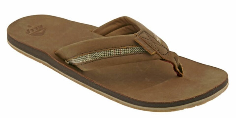 THONG: En brun brasilianer i skinn passer til omtrent alt. Denne er fra Reef (ca. kr 550).