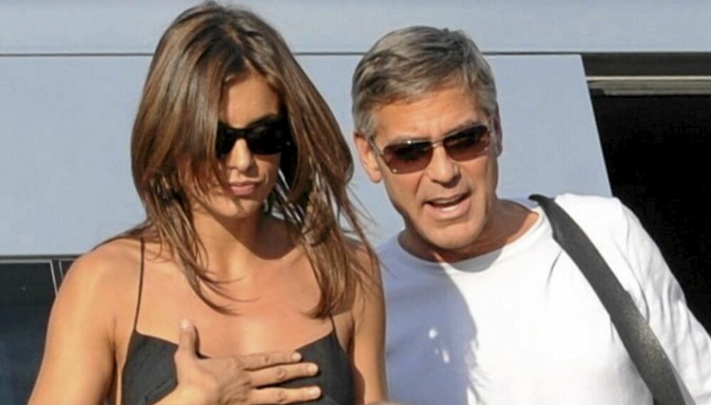 STILIG PAR: George Clooney og Elisabetta Canalis ankom den 66. filmfestivalen i Venezia mandag.
