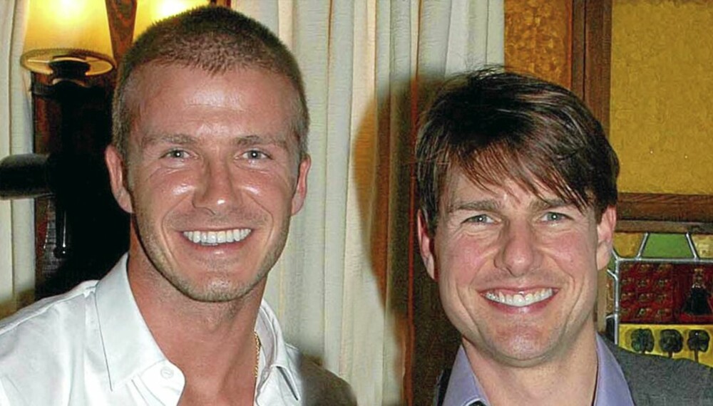Tom Cruise feiret med vennen Davis Beckham da Madrid tok liga-gullet i 2007.