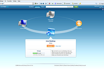 LOGG PÅ: Går du til www.mesh.com kommer du til påloggingsvinduet. Du må ha en Windows Live Id for å logge på.