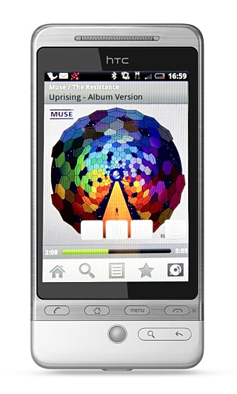 ENKELT: Det er relativt enkelt å bruke Wimp på mobilen. Covervisningen er viser hvilket album som spiller.
