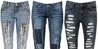 HØSTENS TRENDER: Glamour, lapper og ødelagte jeans preger motebildet i høst.