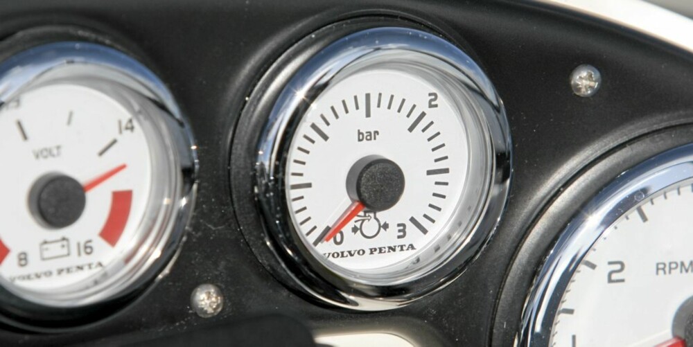 Det variable turbotrykket kan leses av på Volvos nye instrument. Det variable turbotrykket kan leses av på Volvos nye instrument.