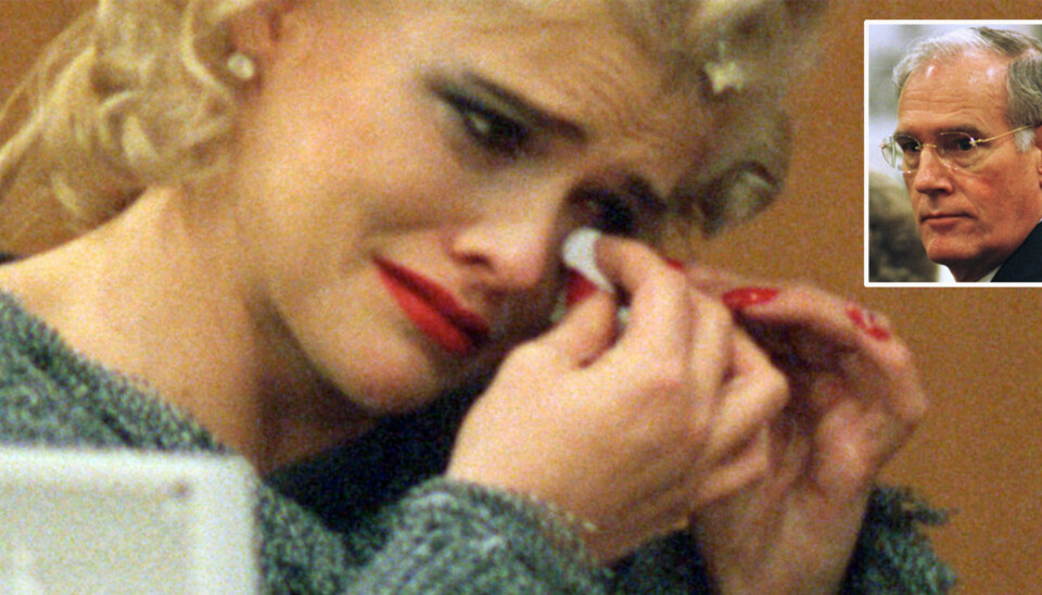 TRIST ENKE: Anna Nicole Smith giftet seg rikt, men måtte gå flere runder i retten med Pierce Marshall (innfelt)  for å få sin del av arven etter sin avdøde milliardær-ektemann.