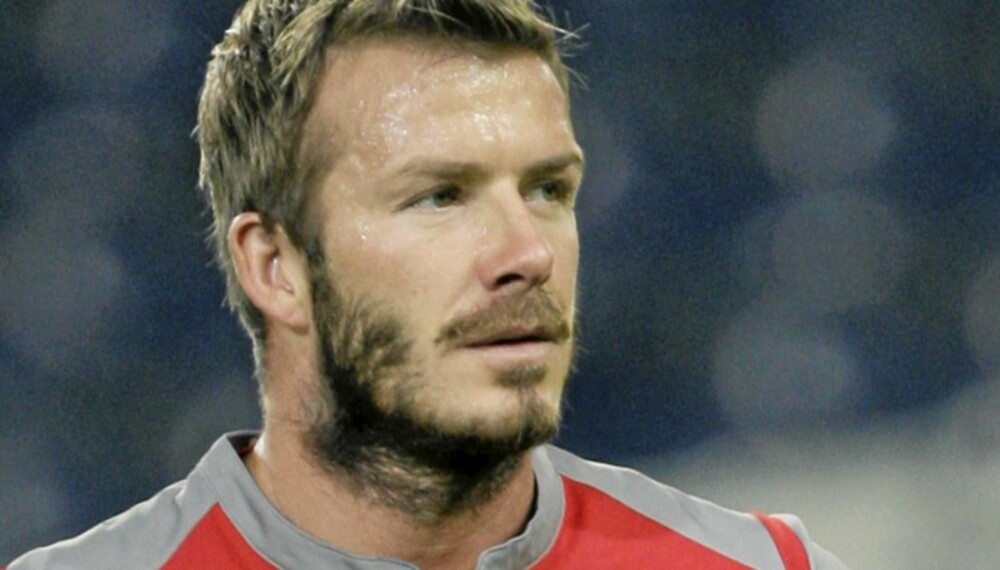TRENDY: David Beckham viser vei for den nyeste trenden blant menn: skjegg.
