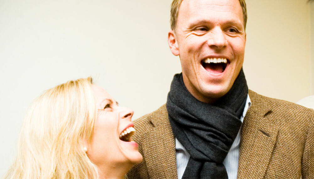 PENT PAR: Monica Øien og Jan Frederik Dyvi kan le hele veien til Skal vi Danse-studioet.