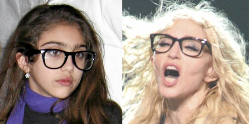 INSPIRERT: Madonna opptrådte på scenen med de samme nerdebrillene som Lourdes ofte bruker.