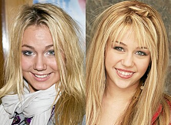 BLONDINER: Tomine Harket og Miley Cyrus lignet også på hverandre da de var blonde!