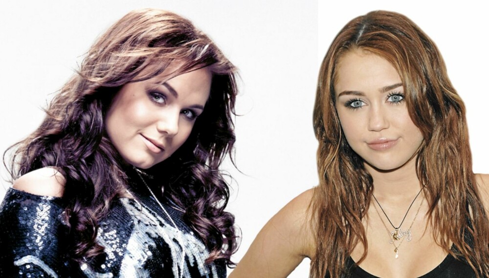 SOM SØSTRE: Tomine Harket er unektelig ganske lik Hollywoodstjernen Miley Cyrus!