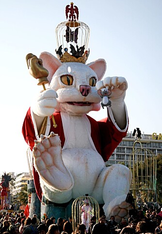 PARADER: Karnevalet i Nice på den franske riviera foregår i februar.