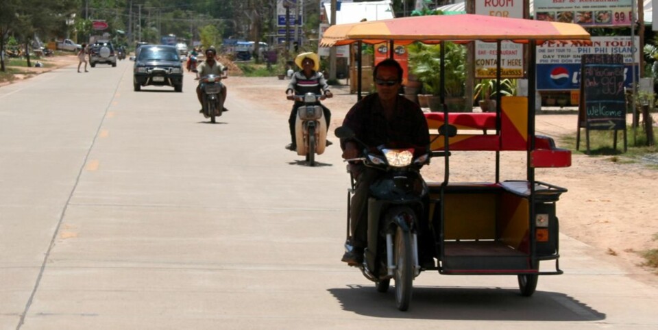 TUK-TUK-TUR: Et enkelt og billig fremkomstmiddel på Koh Lanta er tuk-tuk.