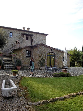 OGSÅ GREIT: Vi bodde noen netter her også, på en gård beliggende med utsikt over Montepulciano.