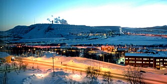 FLYTTES: Gruvebyen Kiruna står overfor en oppsiktsvekkende operasjon. Store deler av byen skal flyttes for å utvinne jernmalmen under byens nåværende sentrum.